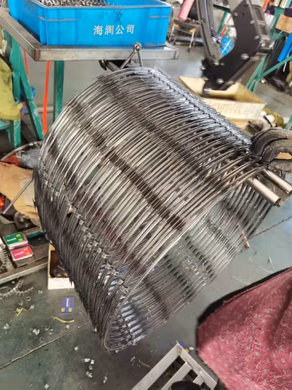 Filo spinato in acciaio inossidabile con 201 304 310S 316 316L 2X2 doppio ferro saldato metallo SS Inox molla 304 recinzione in rete metallica rasoio anti-arrampicata luce trafilata a freddo di sicurezza